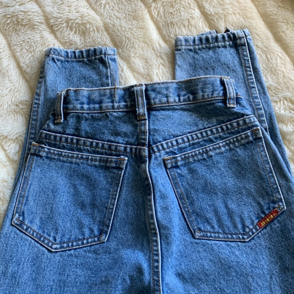 Vtg 80s Jordache high rise zipper ankle with bows denim jeans 22 inch waist - Picture 4 of 9